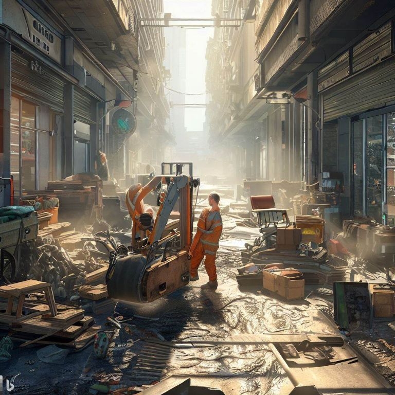Vaciado de locales comerciales en Fuentiduena de Tajo